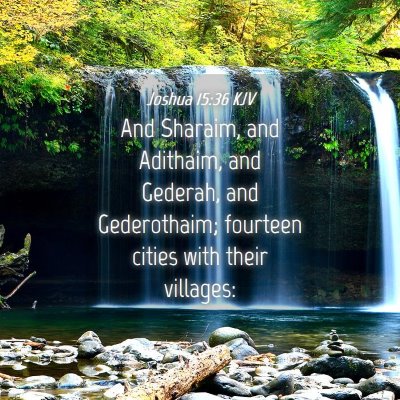 Picture 04 - Joshua 15:36 KJV - And Sharaim, and Adithaim, and Gederah, and - Bible Verse Picture