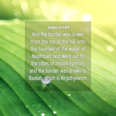 Picture 04 - Joshua 15:9 KJV - And the border was drawn from the top of the hill - Bible Verse Picture