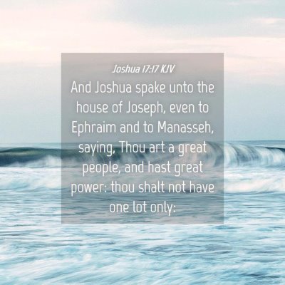 Picture 04 - Joshua 17:17 KJV - And Joshua spake unto the house of Joseph, even - Bible Verse Picture