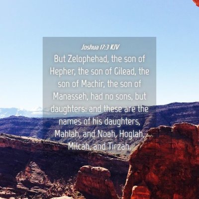 Picture 04 - Joshua 17:3 KJV - But Zelophehad, the son of Hepher, the son of - Bible Verse Picture