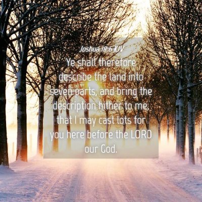 Picture 04 - Joshua 18:6 KJV - Ye shall therefore describe the land into seven - Bible Verse Picture