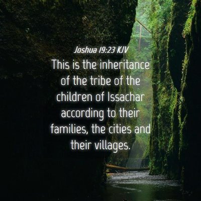 Picture 04 - Joshua 19:23 KJV - This is the inheritance of the tribe of the - Bible Verse Picture