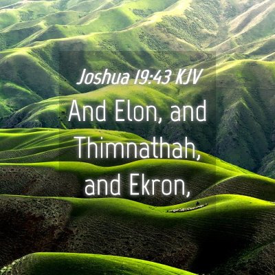 Picture 04 - Joshua 19:43 KJV - And Elon, and Thimnathah, and - Bible Verse Picture