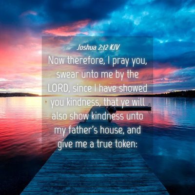 Picture 04 - Joshua 2:12 KJV - Now therefore, I pray you, swear unto me by the - Bible Verse Picture