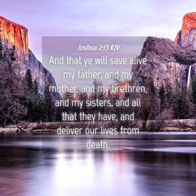 Picture 04 - Joshua 2:13 KJV - And that ye will save alive my father, and my - Bible Verse Picture