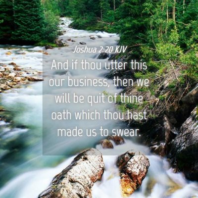 Picture 04 - Joshua 2:20 KJV - And if thou utter this our business, then we will - Bible Verse Picture