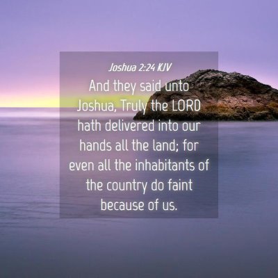 Picture 04 - Joshua 2:24 KJV - And they said unto Joshua, Truly the LORD hath - Bible Verse Picture