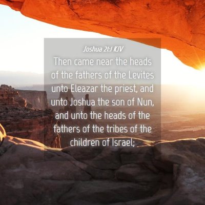 Picture 04 - Joshua 21:1 KJV - Then came near the heads of the fathers of the - Bible Verse Picture