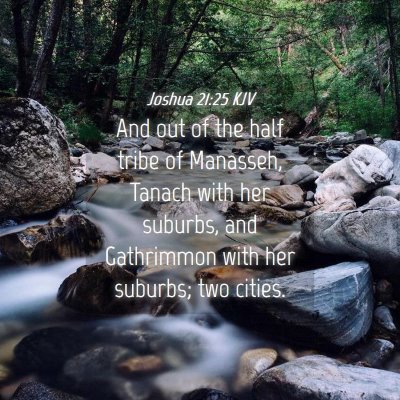 Picture 04 - Joshua 21:25 KJV - And out of the half tribe of Manasseh, Tanach - Bible Verse Picture