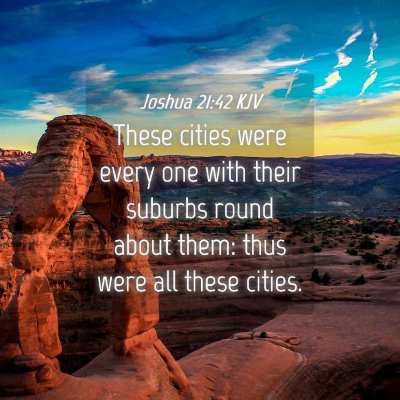 Picture 04 - Joshua 21:42 KJV - These cities were every one with their suburbs - Bible Verse Picture
