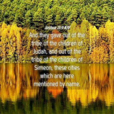 Picture 04 - Joshua 21:9 KJV - And they gave out of the tribe of the children of - Bible Verse Picture