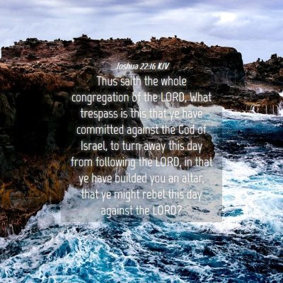 Picture 04 - Joshua 22:16 KJV - Thus saith the whole congregation of the LORD, - Bible Verse Picture
