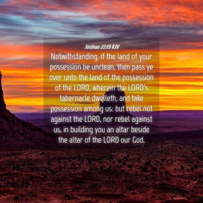 Picture 04 - Joshua 22:19 KJV - Notwithstanding, if the land of your possession - Bible Verse Picture