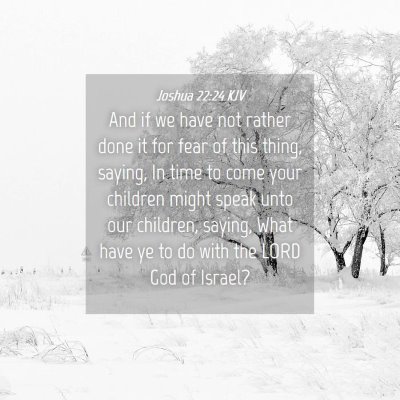 Picture 04 - Joshua 22:24 KJV - And if we have not rather done it for fear of - Bible Verse Picture