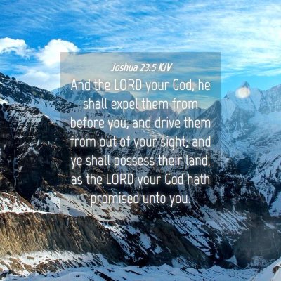 Picture 04 - Joshua 23:5 KJV - And the LORD your God, he shall expel them from - Bible Verse Picture