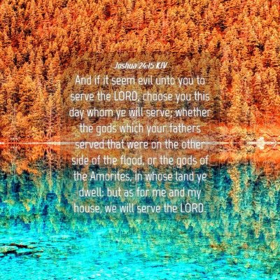 Picture 04 - Joshua 24:15 KJV - And if it seem evil unto you to serve the LORD, - Bible Verse Picture