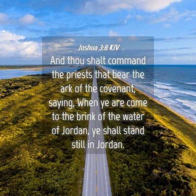 Picture 04 - Joshua 3:8 KJV - And thou shalt command the priests that bear the - Bible Verse Picture
