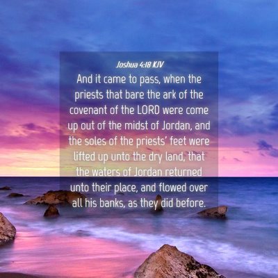 Picture 04 - Joshua 4:18 KJV - And it came to pass, when the priests that bare - Bible Verse Picture