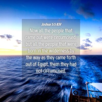 Picture 04 - Joshua 5:5 KJV - Now all the people that came out were - Bible Verse Picture