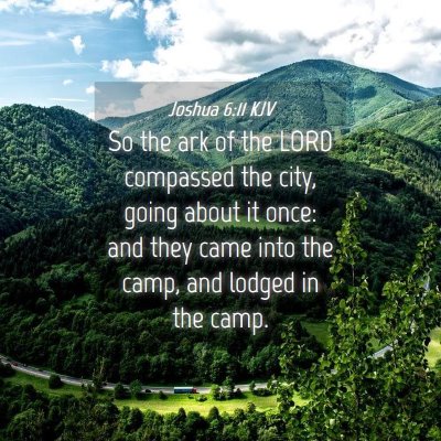 Picture 04 - Joshua 6:11 KJV - So the ark of the LORD compassed the city, going - Bible Verse Picture