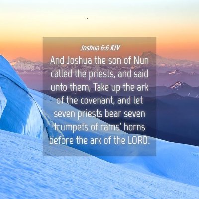 Picture 04 - Joshua 6:6 KJV - And Joshua the son of Nun called the priests, and - Bible Verse Picture