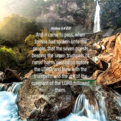 Picture 04 - Joshua 6:8 KJV - And it came to pass, when Joshua had spoken unto - Bible Verse Picture