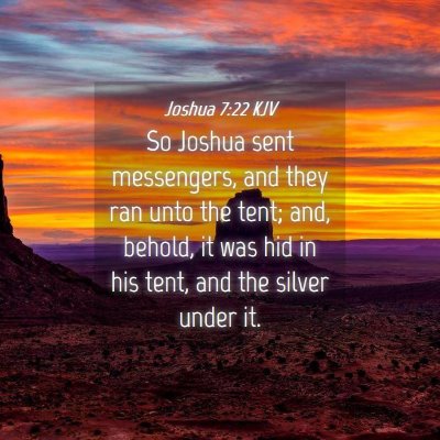 Picture 04 - Joshua 7:22 KJV - So Joshua sent messengers, and they ran unto the - Bible Verse Picture