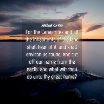 Picture 04 - Joshua 7:9 KJV - For the Canaanites and all the inhabitants of the - Bible Verse Picture