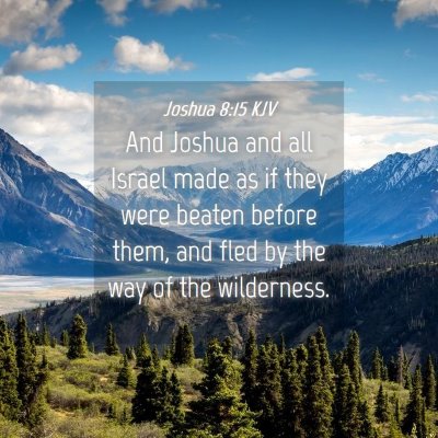 Picture 04 - Joshua 8:15 KJV - And Joshua and all Israel made as if they were - Bible Verse Picture