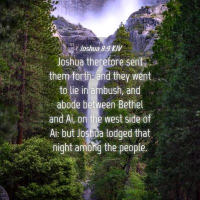 Picture 04 - Joshua 8:9 KJV - Joshua therefore sent them forth: and they went - Bible Verse Picture