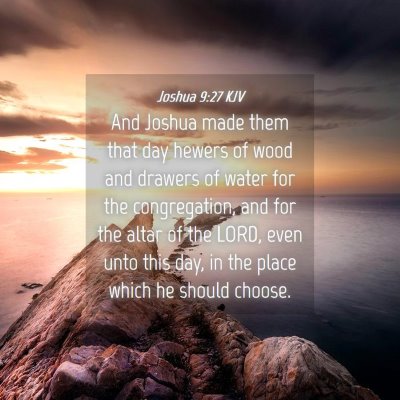 Picture 04 - Joshua 9:27 KJV - And Joshua made them that day hewers of wood and - Bible Verse Picture