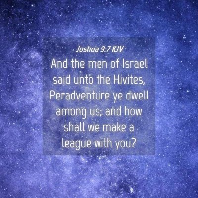 Picture 04 - Joshua 9:7 KJV - And the men of Israel said unto the Hivites, - Bible Verse Picture