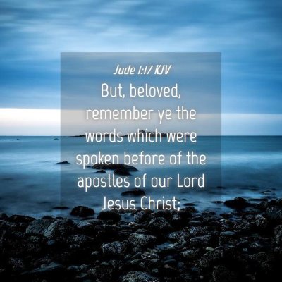 Picture 04 - Jude 1:17 KJV - But, beloved, remember ye the words which were - Bible Verse Picture