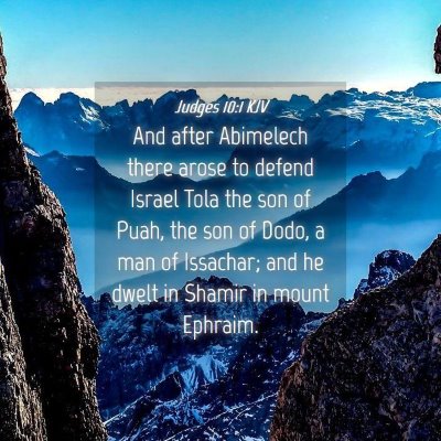 Picture 04 - Judges 10:1 KJV - And after Abimelech there arose to defend Israel - Bible Verse Picture