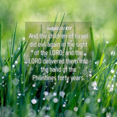 Picture 04 - Judges 13:1 KJV - And the children of Israel did evil again in the - Bible Verse Picture