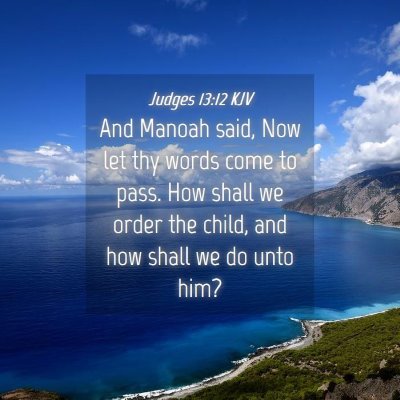 Picture 04 - Judges 13:12 KJV - And Manoah said, Now let thy words come to pass. - Bible Verse Picture