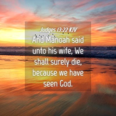 Picture 04 - Judges 13:22 KJV - And Manoah said unto his wife, We shall surely - Bible Verse Picture