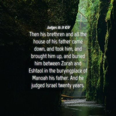 Picture 04 - Judges 16:31 KJV - Then his brethren and all the house of his father - Bible Verse Picture