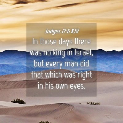 Picture 04 - Judges 17:6 KJV - In those days there was no king in Israel, but - Bible Verse Picture