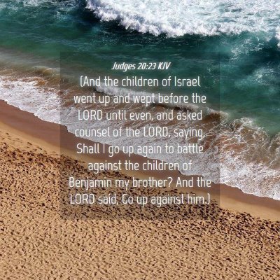Picture 04 - Judges 20:23 KJV - (And the children of Israel went up and wept - Bible Verse Picture