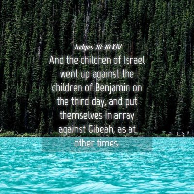 Picture 04 - Judges 20:30 KJV - And the children of Israel went up against the - Bible Verse Picture