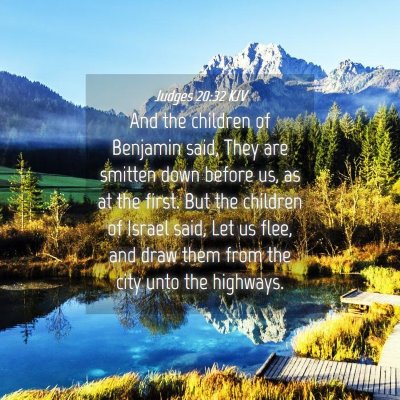 Picture 04 - Judges 20:32 KJV - And the children of Benjamin said, They are - Bible Verse Picture