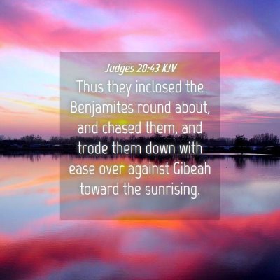 Picture 04 - Judges 20:43 KJV - Thus they inclosed the Benjamites round about, - Bible Verse Picture