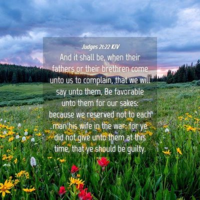 Picture 04 - Judges 21:22 KJV - And it shall be, when their fathers or their - Bible Verse Picture