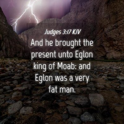 Picture 04 - Judges 3:17 KJV - And he brought the present unto Eglon king of - Bible Verse Picture
