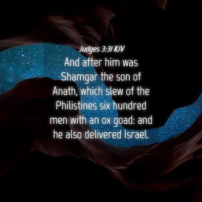 Picture 04 - Judges 3:31 KJV - And after him was Shamgar the son of Anath, which - Bible Verse Picture