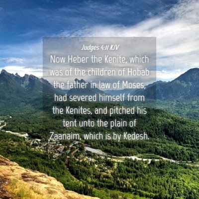 Picture 04 - Judges 4:11 KJV - Now Heber the Kenite, which was of the children - Bible Verse Picture
