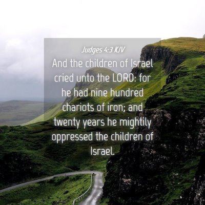 Picture 04 - Judges 4:3 KJV - And the children of Israel cried unto the LORD: - Bible Verse Picture