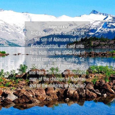 Picture 04 - Judges 4:6 KJV - And she sent and called Barak the son of Abinoam - Bible Verse Picture