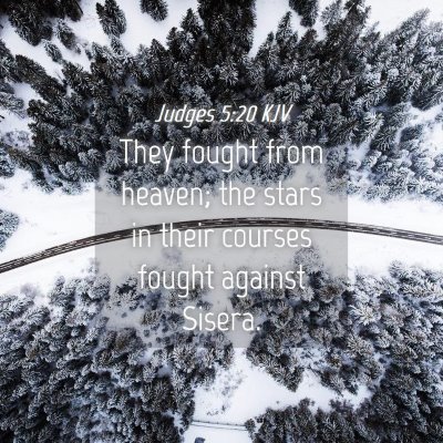 Picture 04 - Judges 5:20 KJV - They fought from heaven; the stars in their - Bible Verse Picture